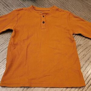 Mustard Yellow Waffle Knit Long Sleeve Size 5/6